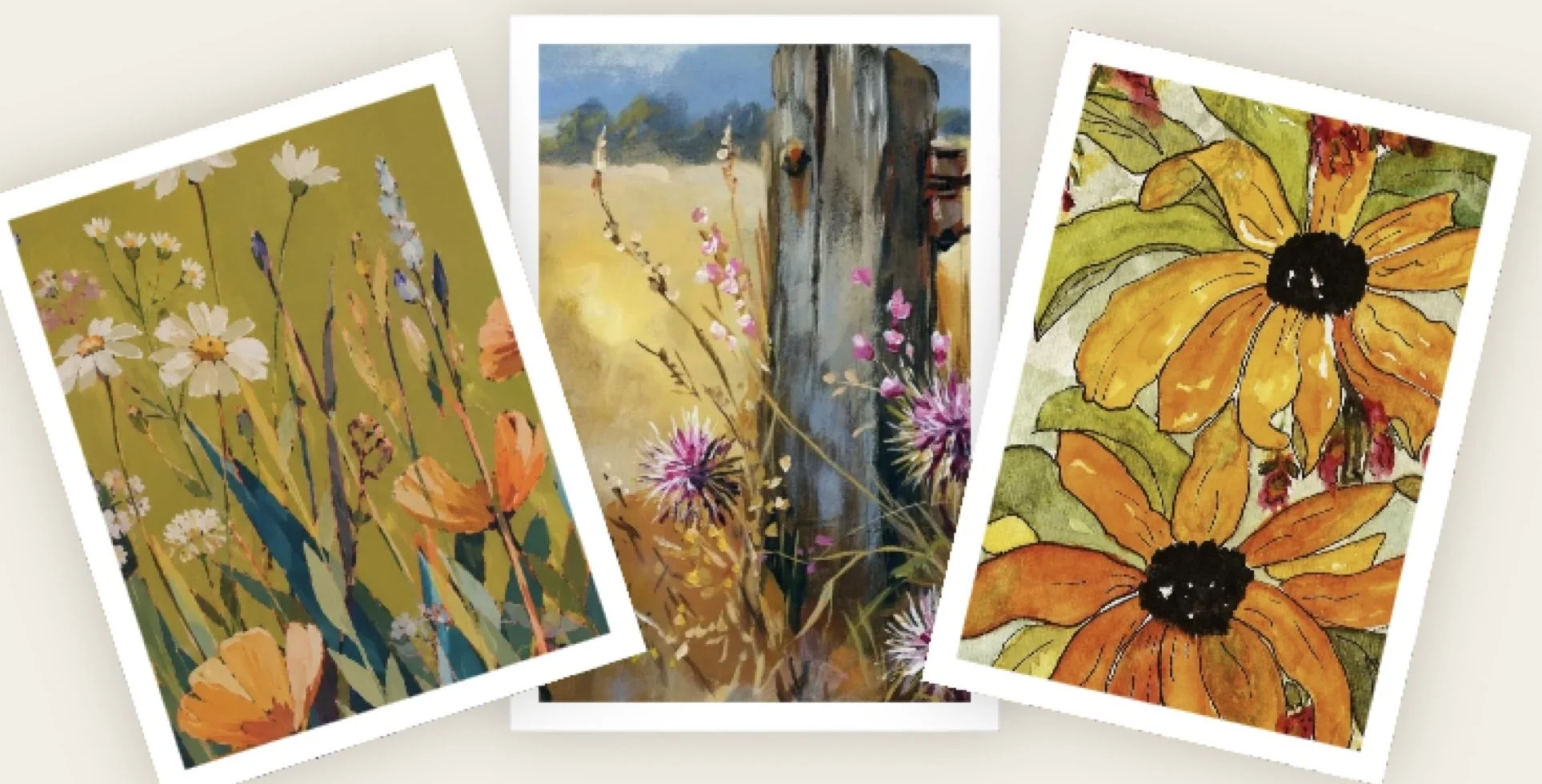Autumn Wildflowers on Metal - Acrylic Painting Class