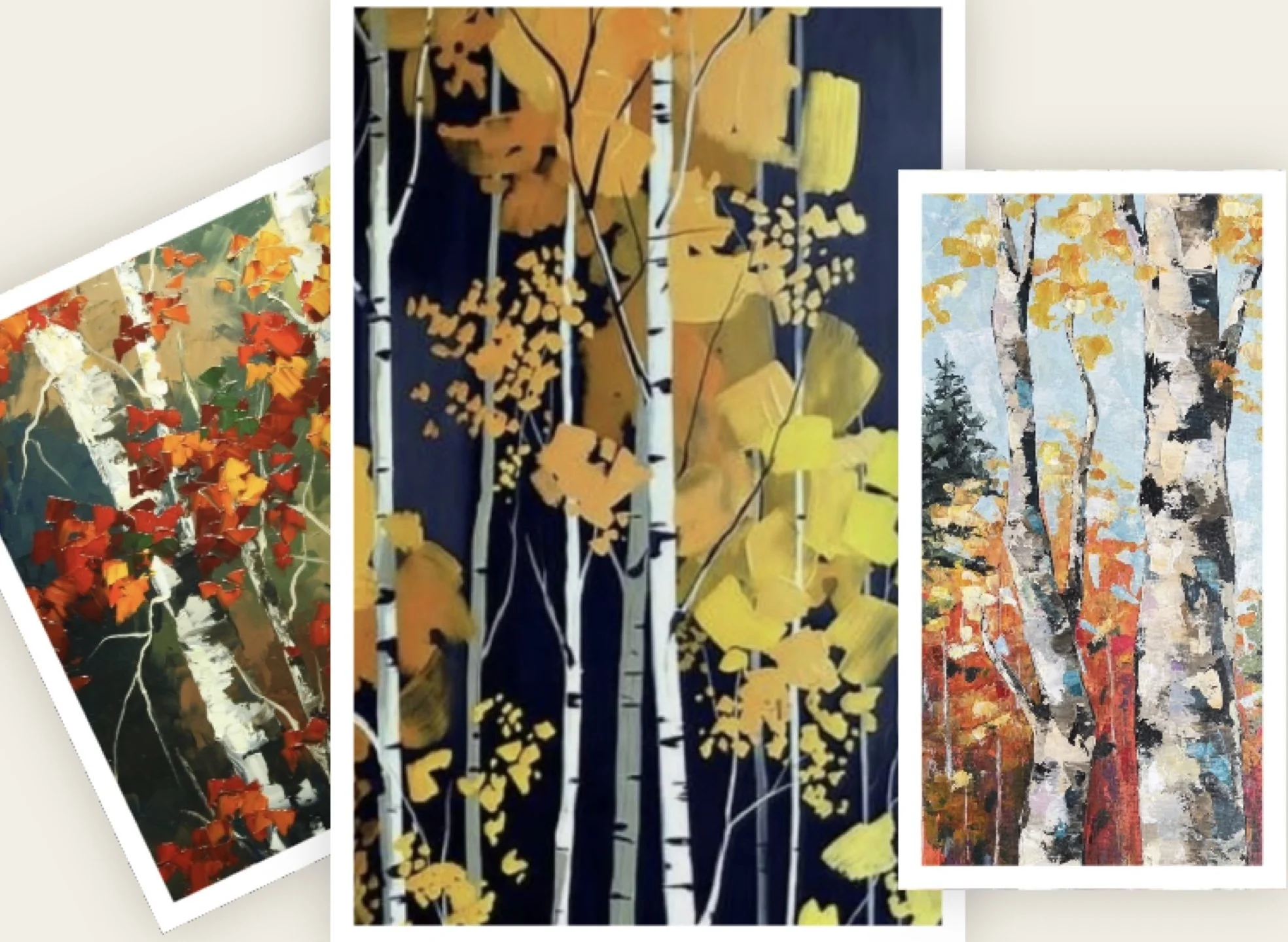 Big, Beautiful Birches - Acrylics Class