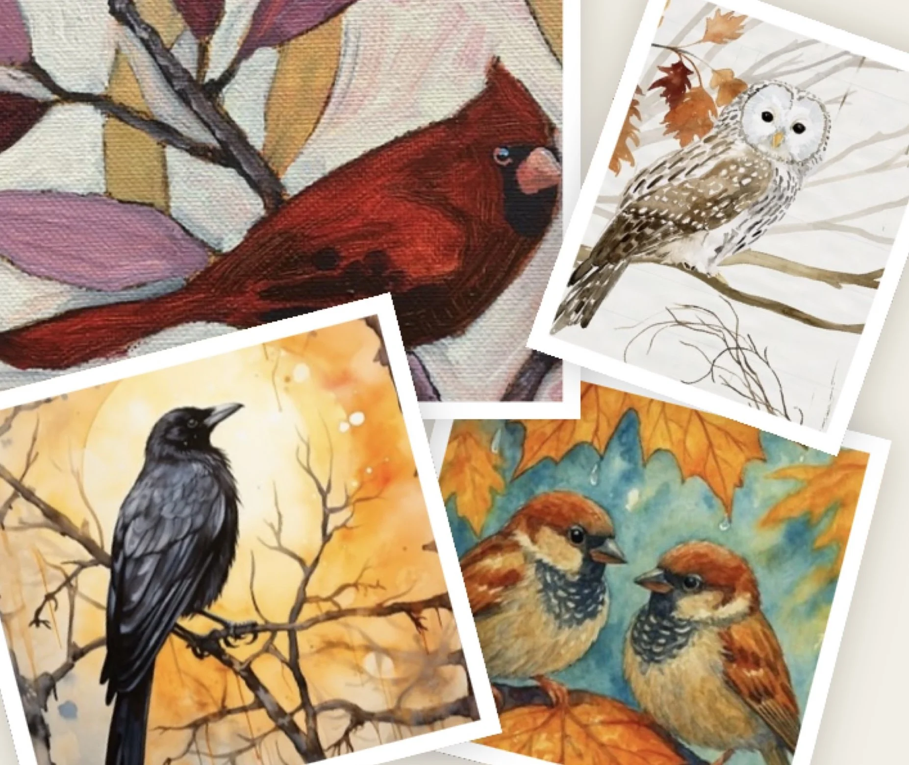 Autumn Birds - Acrylics Class