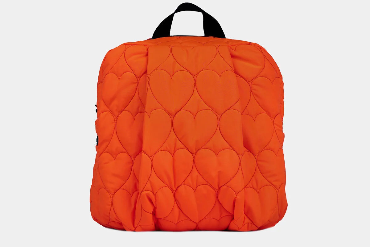 neon orange backpack