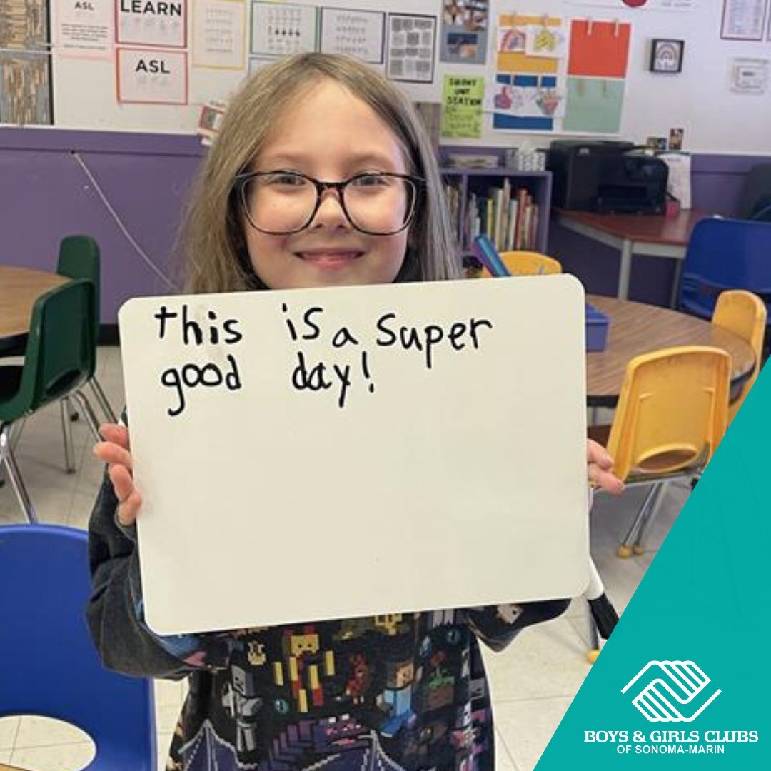 It happens to be #AbsolutelyIncredibleKidDay and our Club Kids are certainly INCREDIBLE as they share and spread their joy! This Club Kid was having such a good day - they had to shout it out. Tag someone who's made your day or week that much brighte