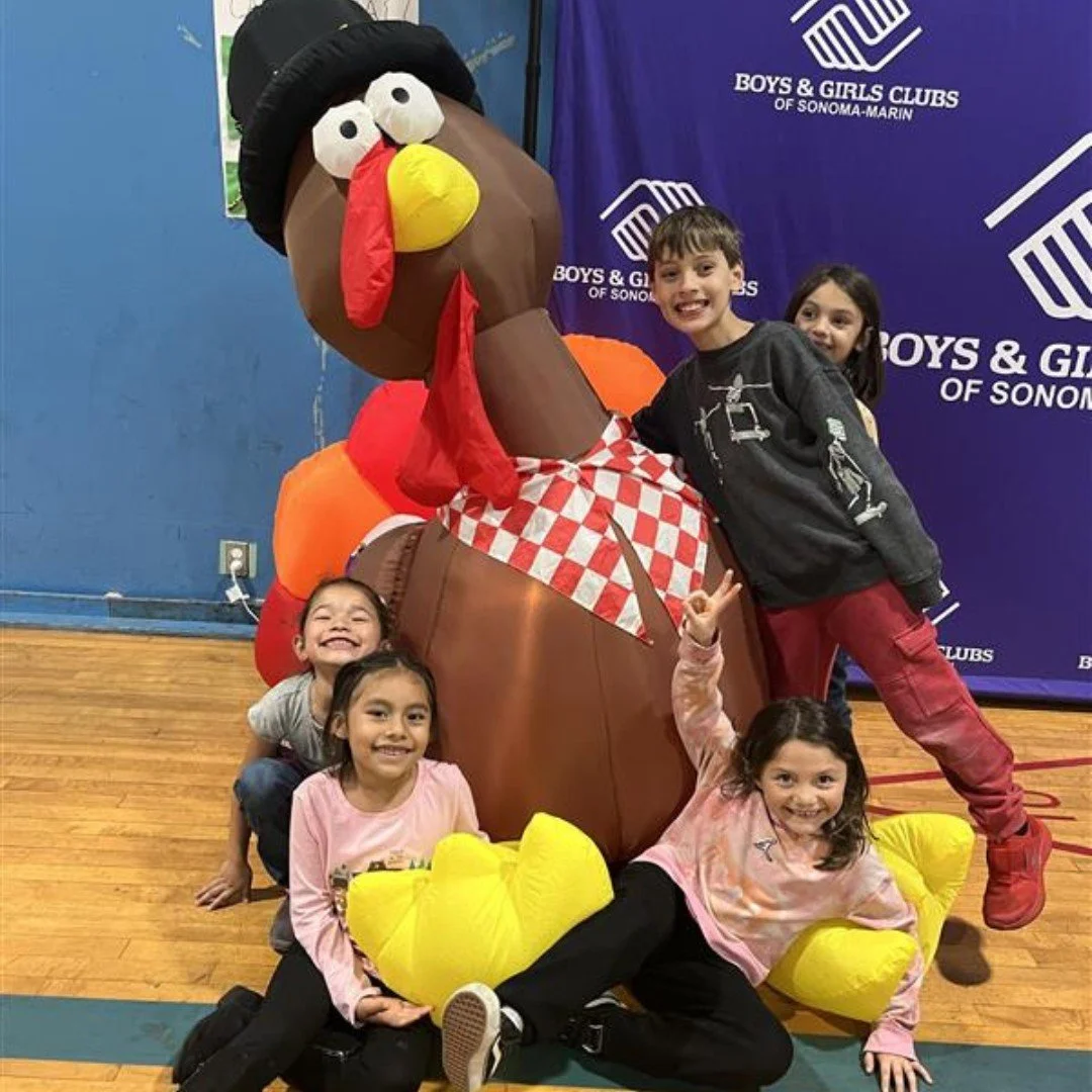 Happy Thanksgiving to our amazing community! 🦃 

We're so grateful for you and for all that you make possible for our local youth across Sonoma County and Marin County. 

#HappyThanksgiving #HappyHolidays #GiveJoy #HolidayGiftDrive #KidsFirst #Local