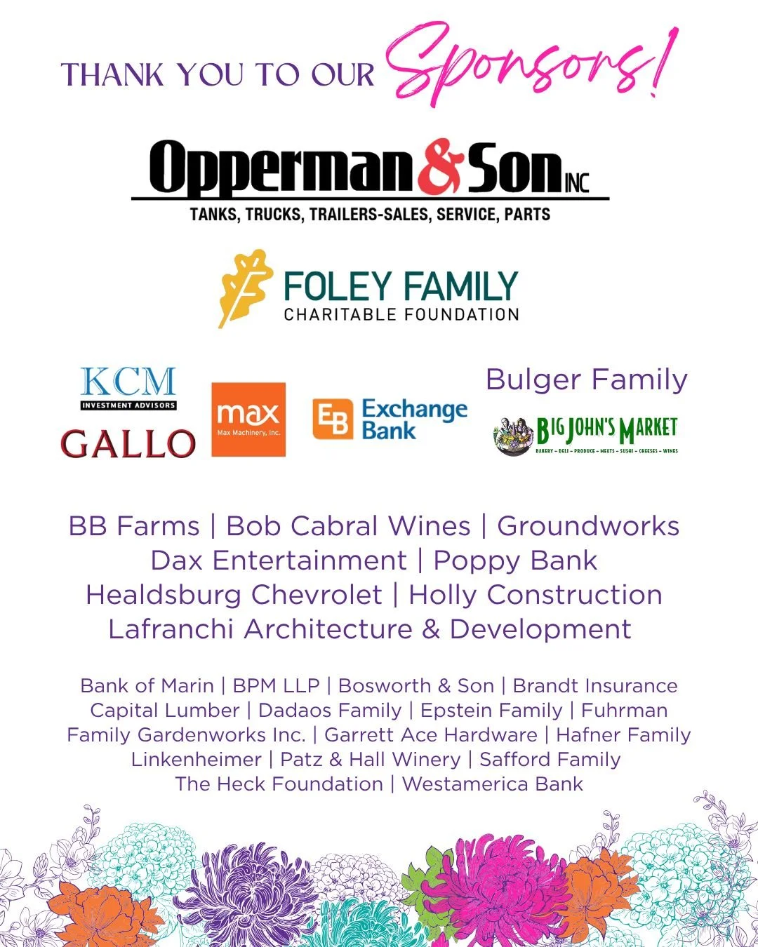 It&rsquo;s finally here&mdash;Healdsburg in Bloom is tonight 🌸✨

We&rsquo;re excited to welcome our community to an evening dedicated to coming together, celebrating, and supporting local youth.

This event would not be possible without the incredib