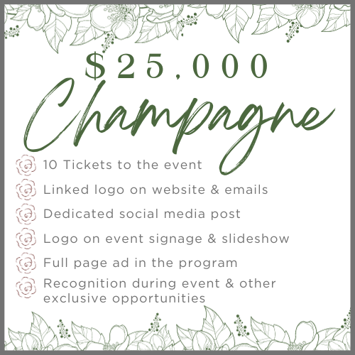 $25,000 Champagne sponsor level