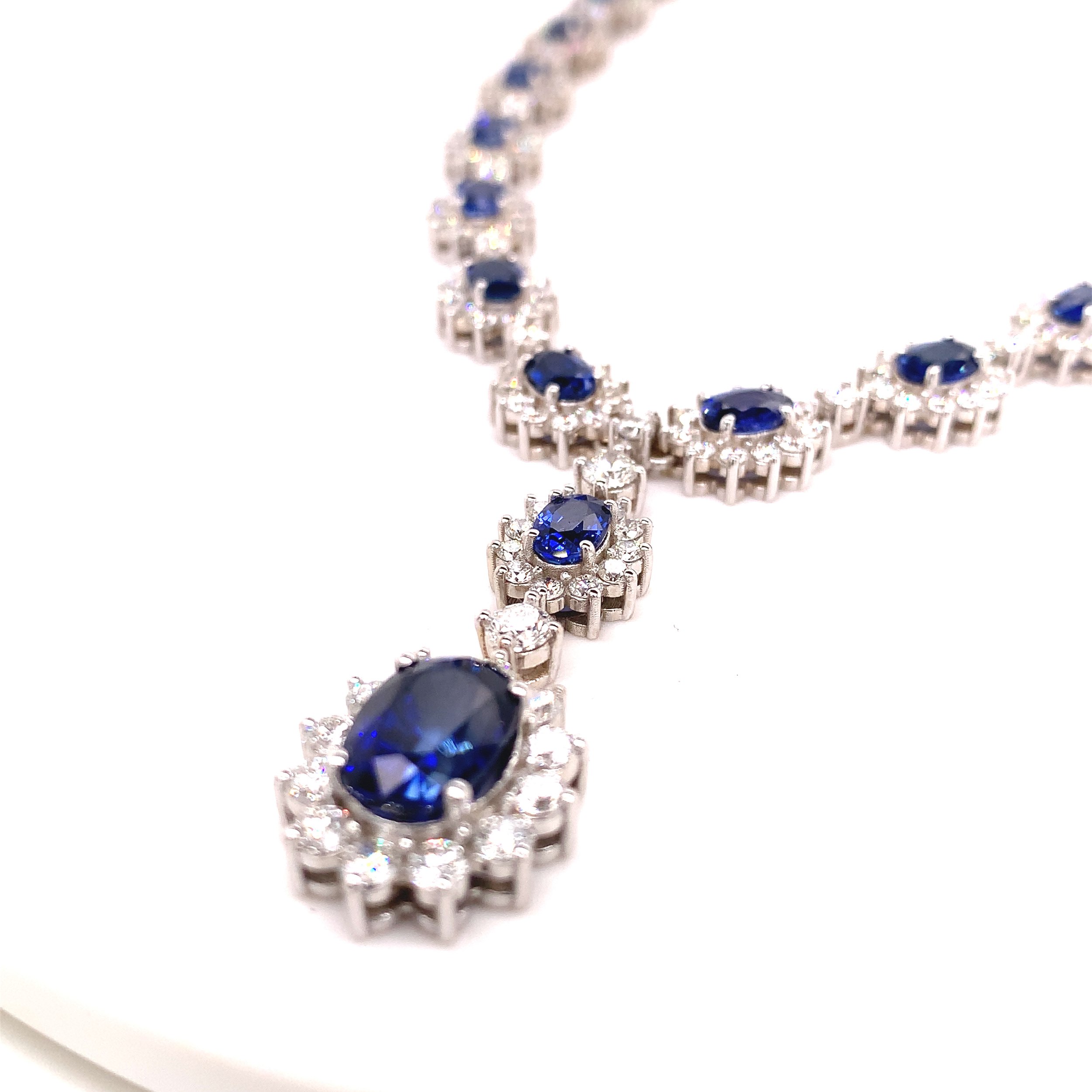 Blue Sapphire and Diamonds 