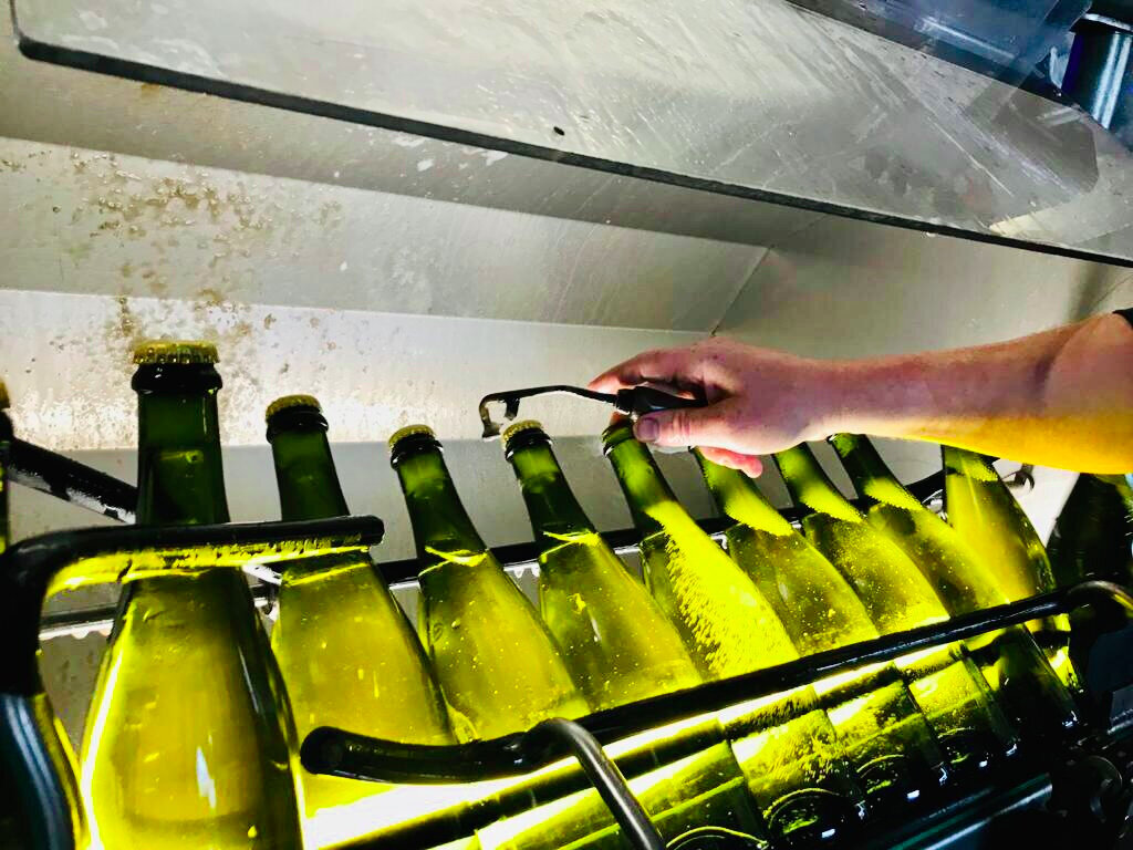 Dégorgement du futur crémant !