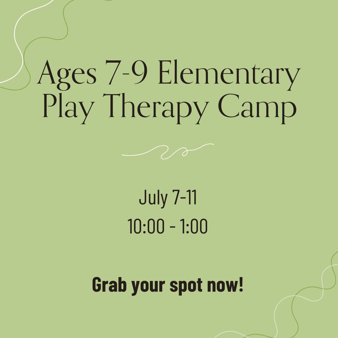 🌟 Ages 7&ndash;9 Play Therapy Camp! 🌟⁠
July 7&ndash;11 | 10:00 AM &ndash; 1:00 PM⁠
⁠
At ages 7 to 9, social and emotional skills are developing rapidly &mdash; friendships deepen, empathy grows, and kids begin to navigate more complex interactions.