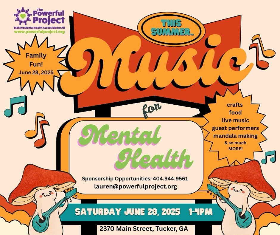 🌟 Gaia Counseling is proud to support The Powerful Project&rsquo;s mission to make mental health accessible for all! 💜

Check out this amazing upcoming event 🎶 Music for Mental Health happening on Saturday, June 28, 2025 in Tucker, GA.

✨ Family f