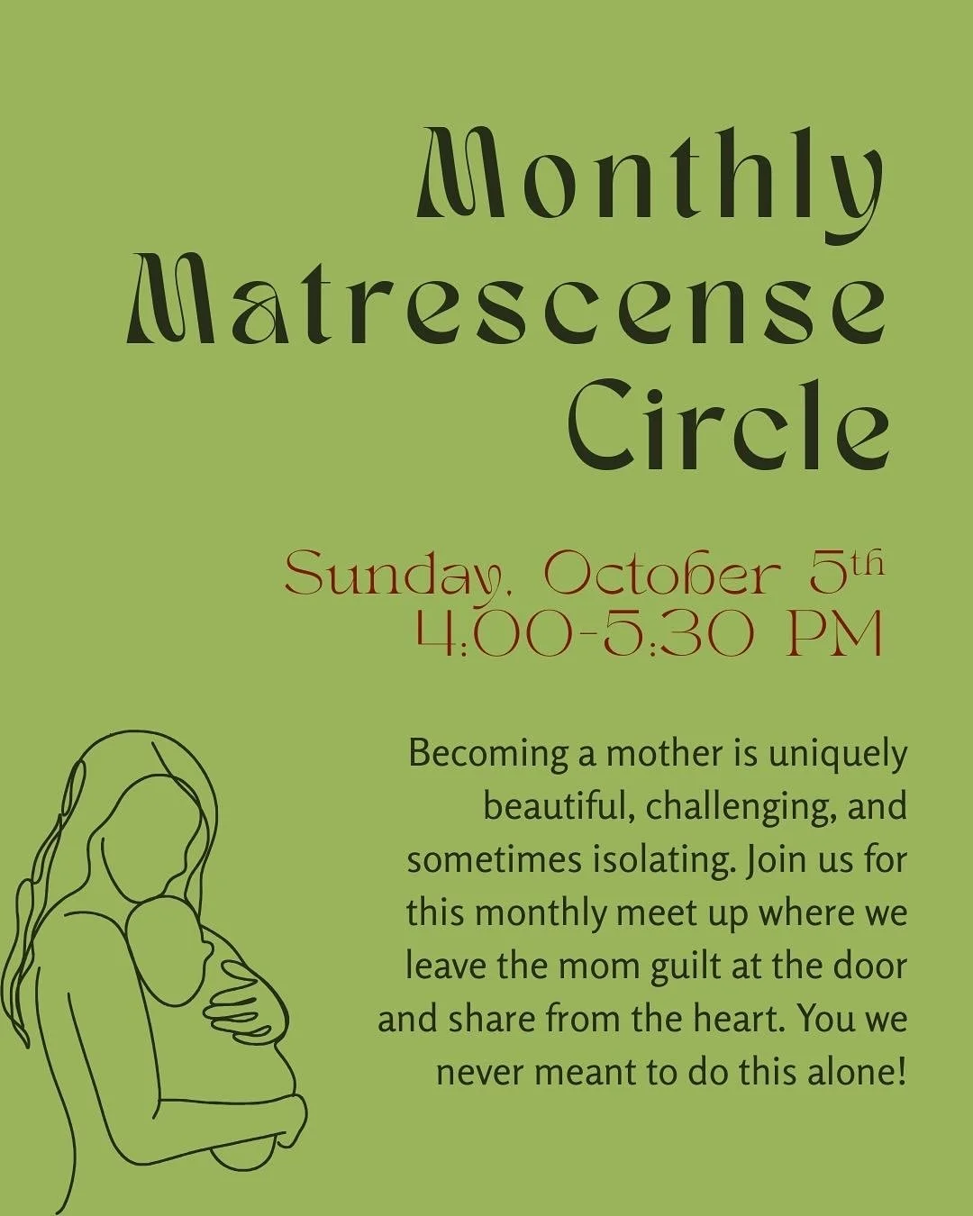 Our next Matrescence Circle is a week from tomorrow! 

#perinatalmentalhealth #supportmoms