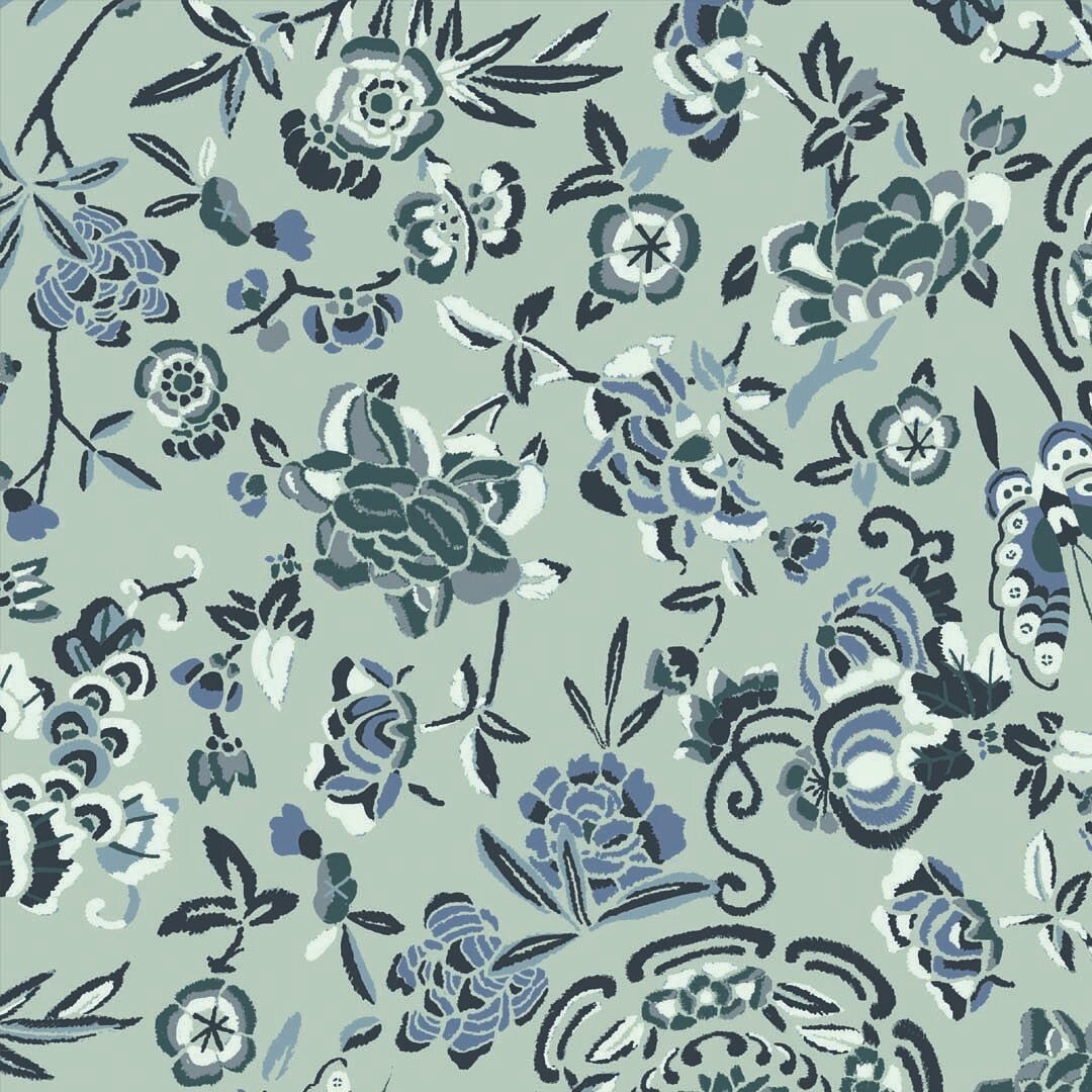 The tricky part designing this print was to make it appear like an embroidery when in reality, it&rsquo;s a screen print. How do you think it came out? Did I fool anyone? 😂
.
.
.
.
.
#surfacedesign #patterndesign #surfacepatterndesign #patternaddict