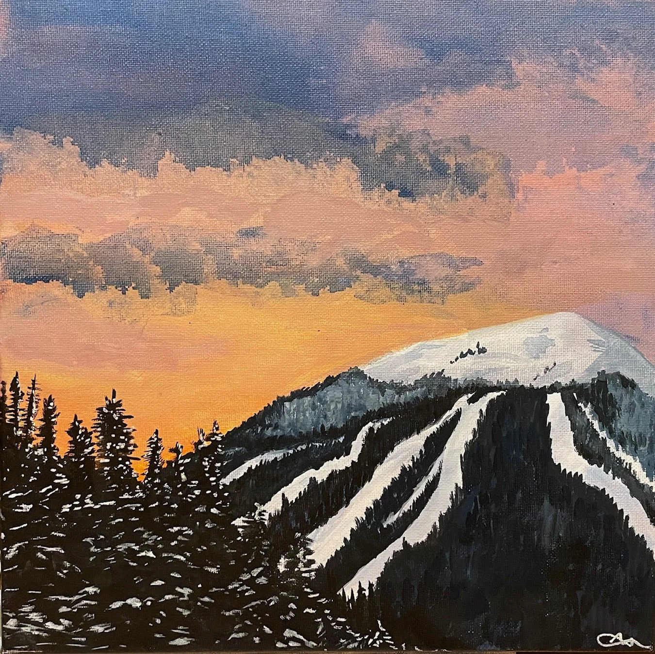 MeghanGreer, Dusk, acrylic on canvas, 12x12, 175.jpg