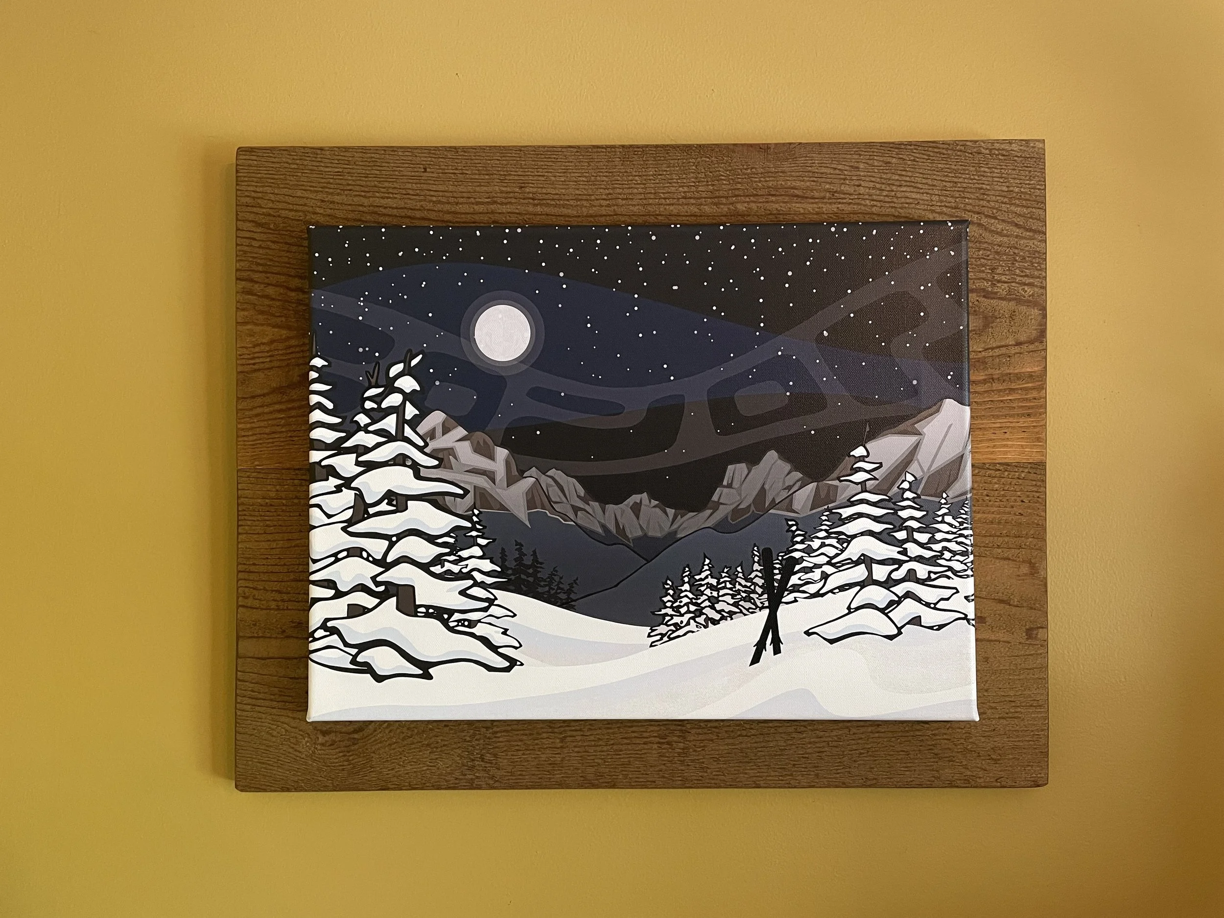 DopeyArt+_+Snowy+Winter+Night+_+Digital+Art+_+12x16+_+16x20+Framed+_+$140.jpeg