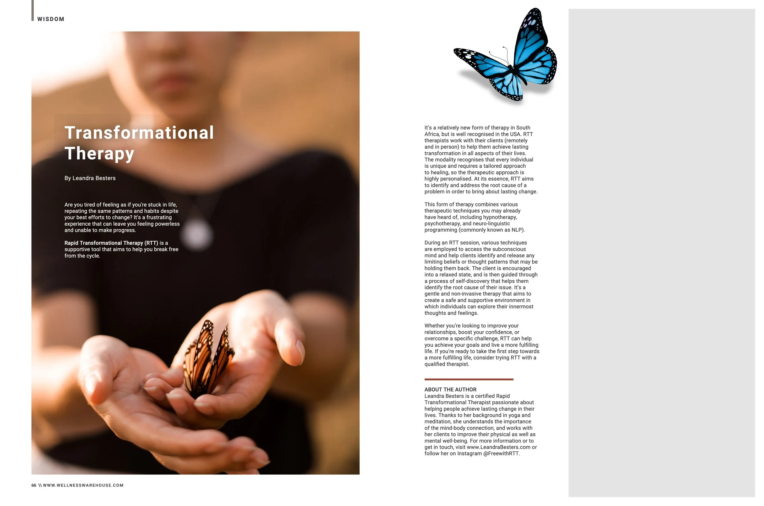 Wellness Warehouse Magazine interview