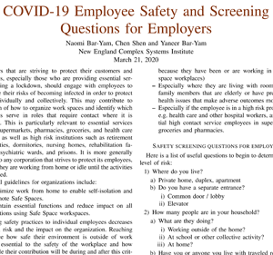 COVID-19 Employee Safety and Screening Questions for Employers