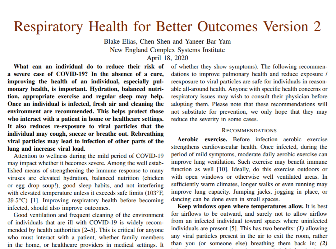 Respiratory Health for Better COVID-19 Outcomes Version 2