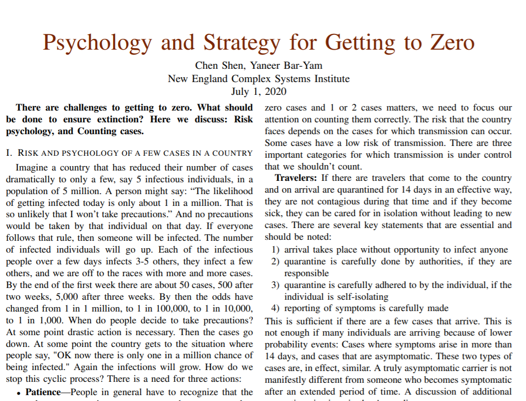 Psychology and Strategy for Getting to Zero</strong>