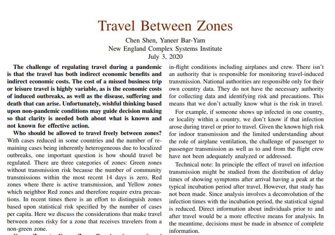 TRAVEL BETWEEN ZONES