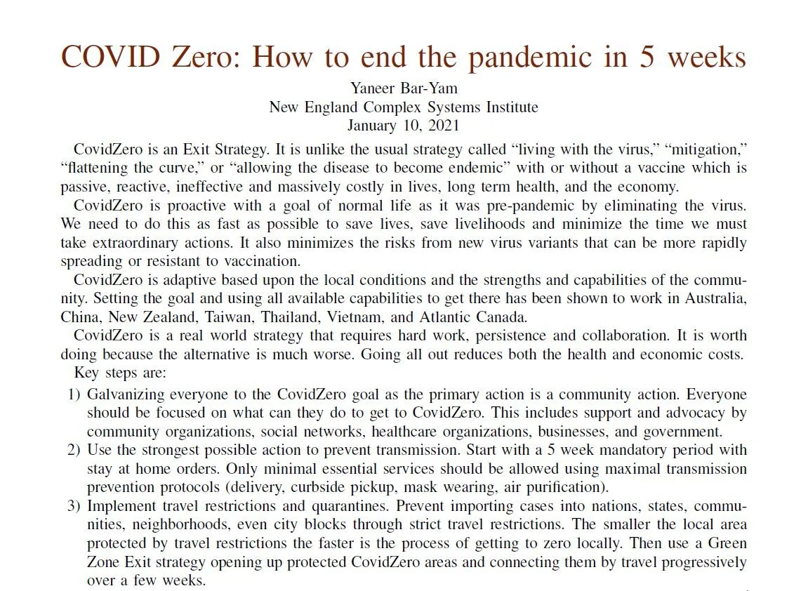 COVIDZERO: How to end the pandemic in 5 weeks