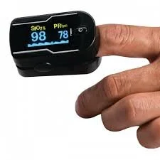 A typical pulse oximeter.