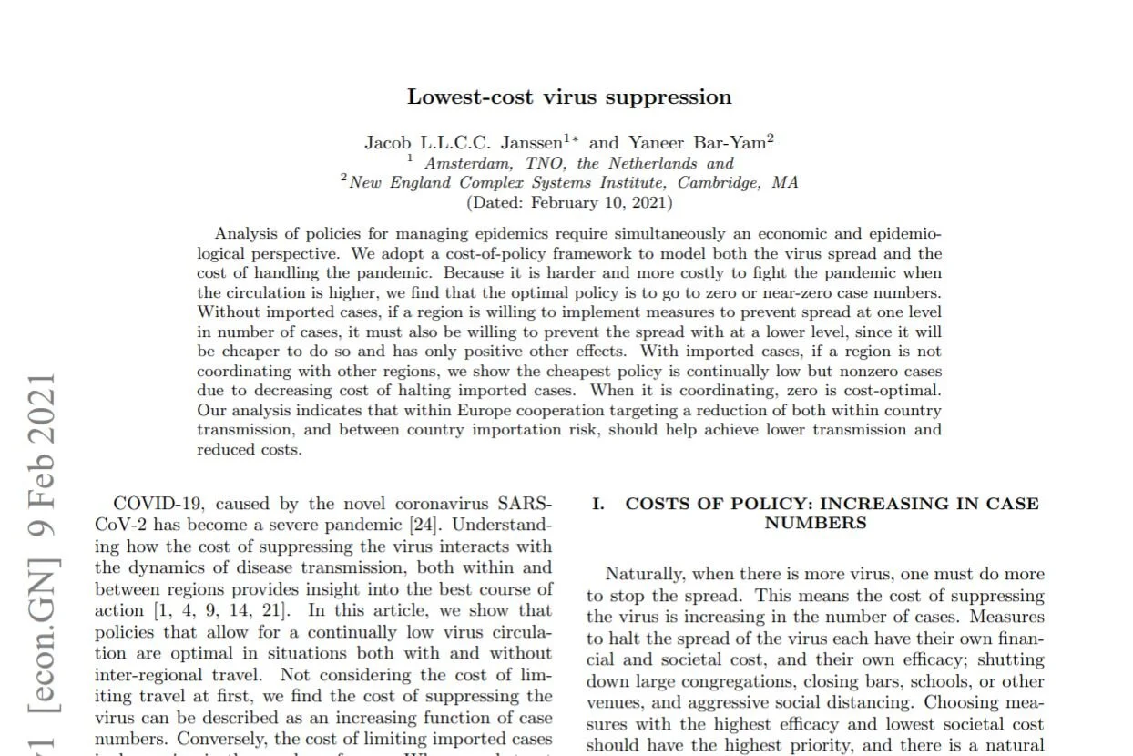 Lowest-cost virus suppression