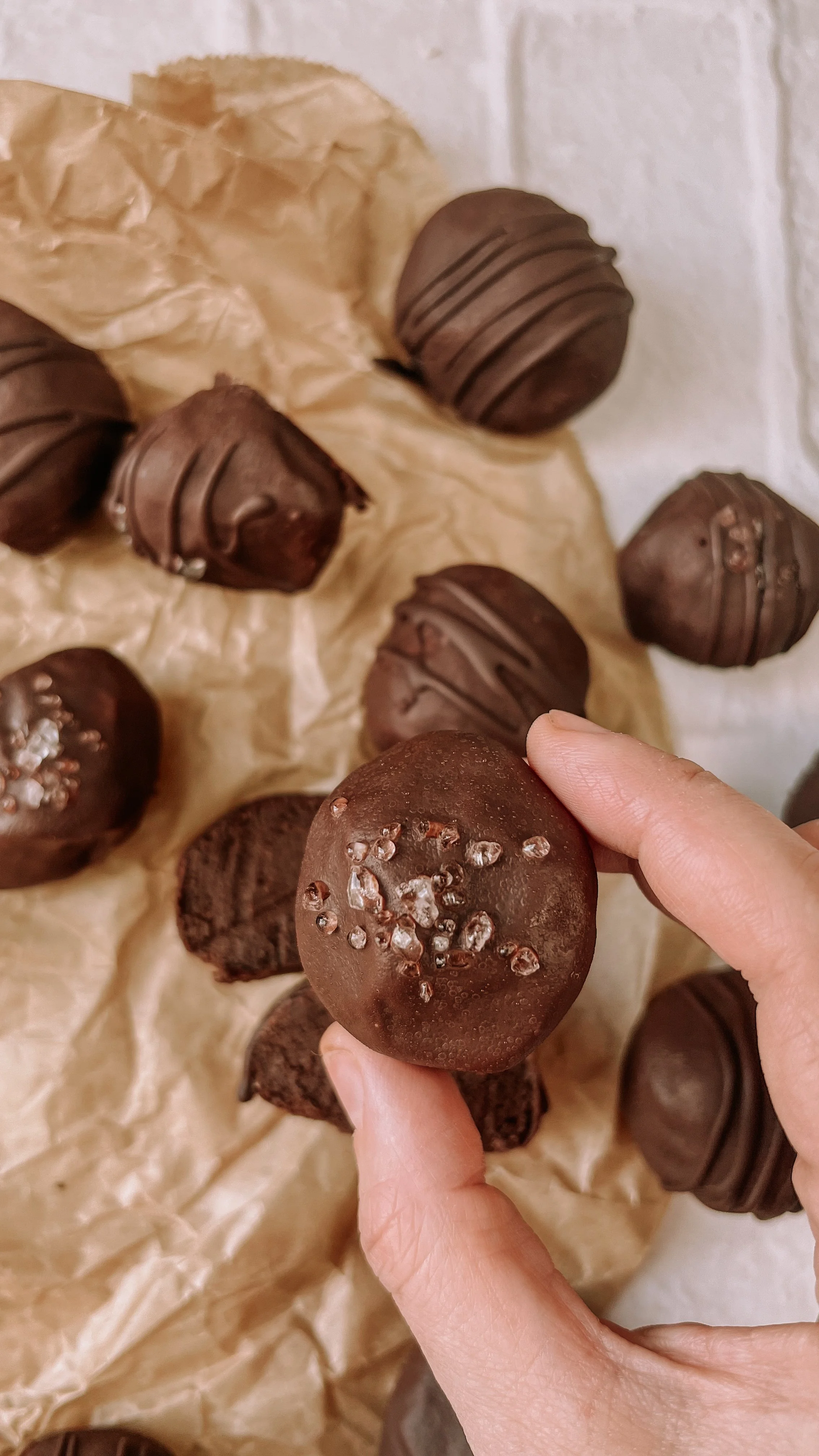 Vegan chocolate truffle