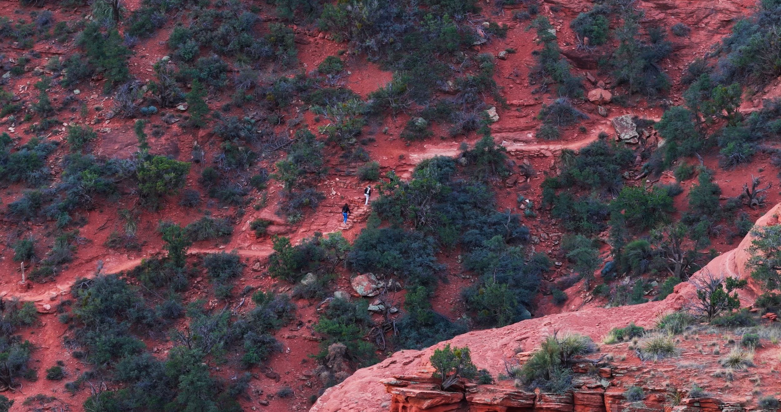 Red rock landscape in Sedona Arizona where a cinematic proposal documentary was filmed at sunset.