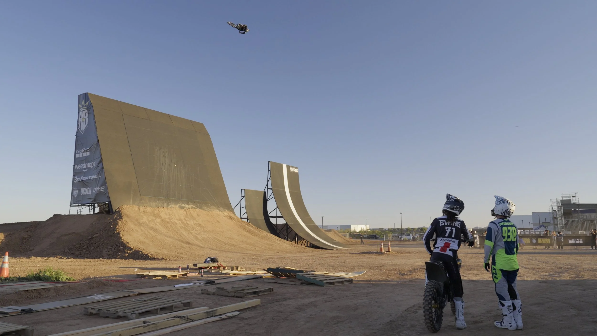 FMX rider Colby Raha training at Revel Surf for Record Breakers filmed by Ragtown Media