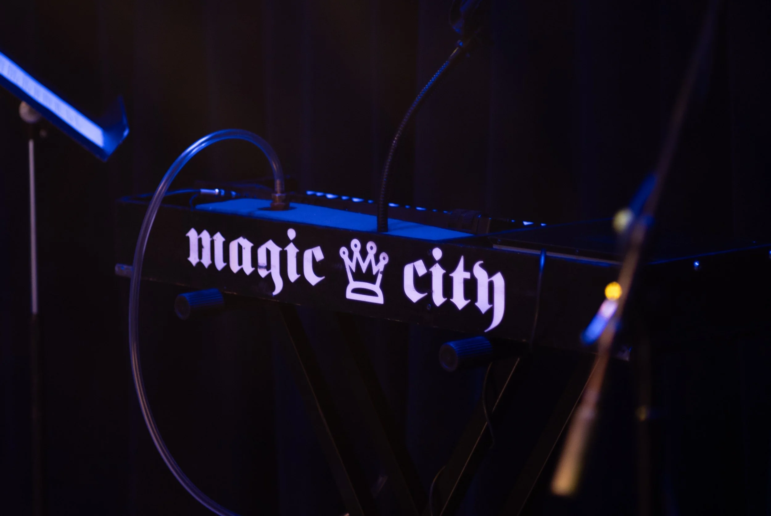 Camera operator filming exterior footage of the Orpheum Theatre in downtown Phoenix for the MC Magic documentary