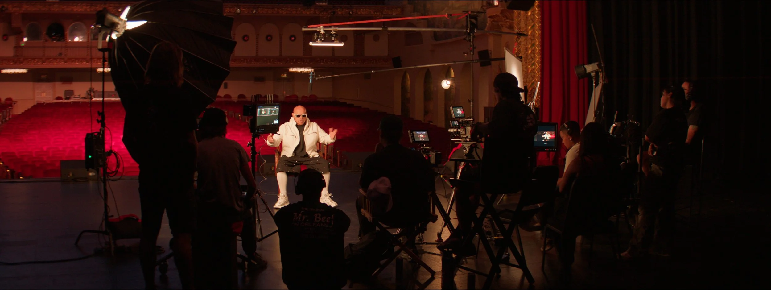 Multi-camera documentary interview with MC Magic filmed on stage at the Orpheum Theatre before the live performance