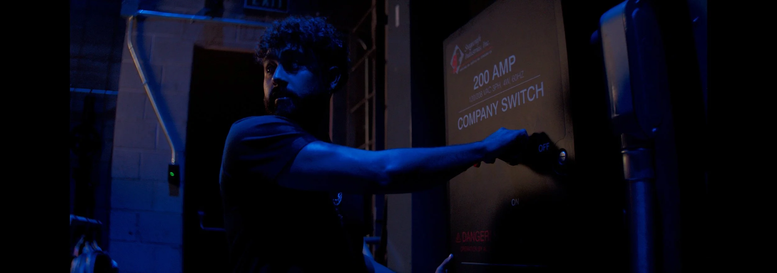 Documentary footage of Antonio Cardenas turning on the Orpheum Theatre lights during the opening sequence for the MC Magic documentary filmed in Phoenix Arizona