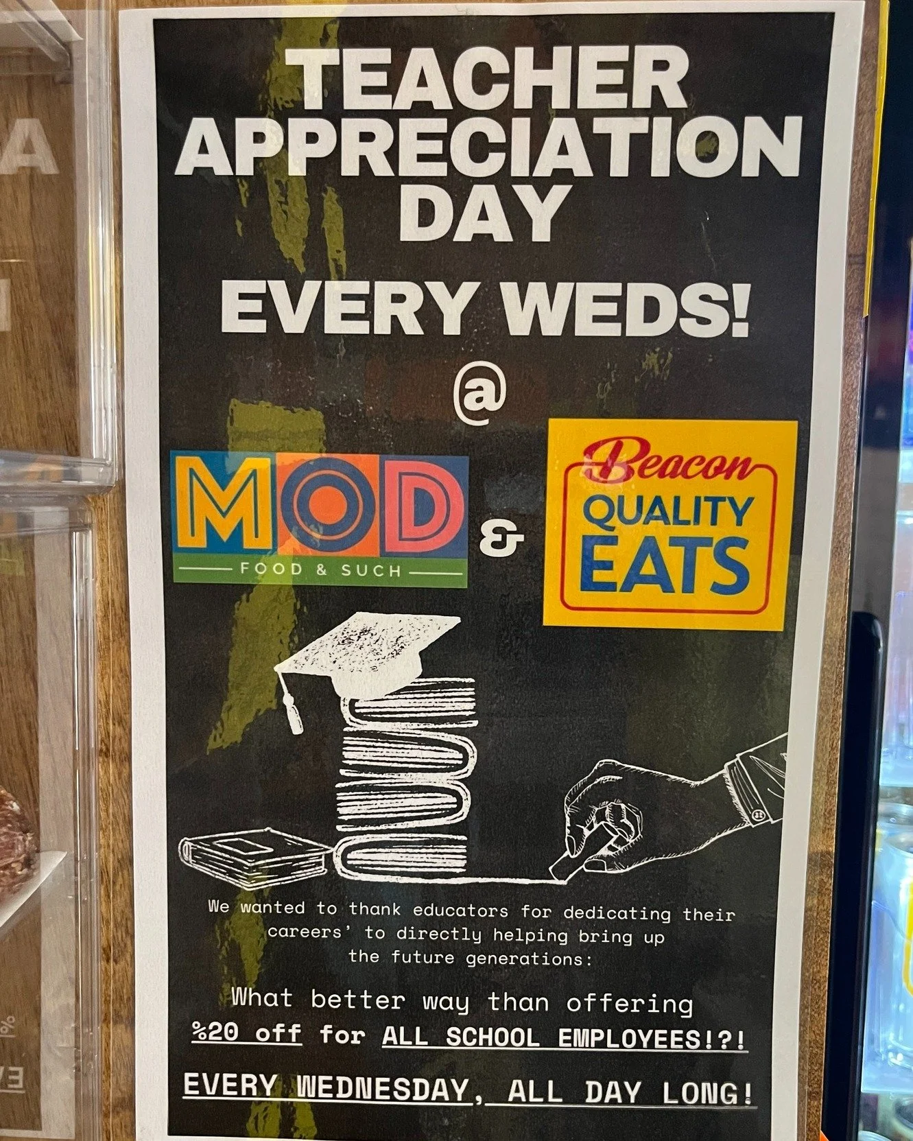 We love when local businesses support their school district employees! Did you know that @beaconqualityeats and @meyersoldedutch on Main Street in Beacon offers 20% off purchases ALL DAY, EVERY WEDNESDAY? Not just for teachers! Come in and show your 