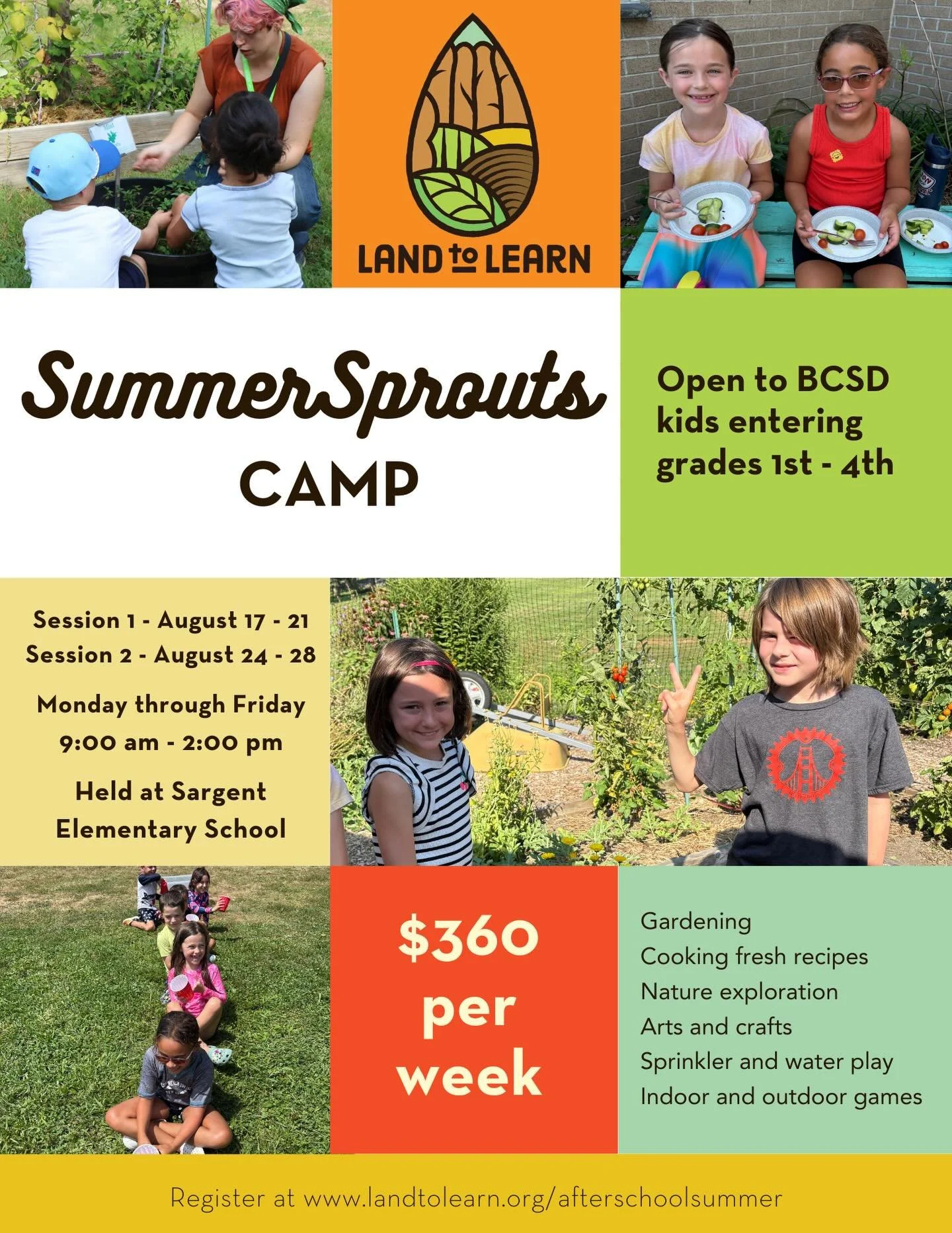 Summer Sprouts camp application period is open! Link in bio to register!