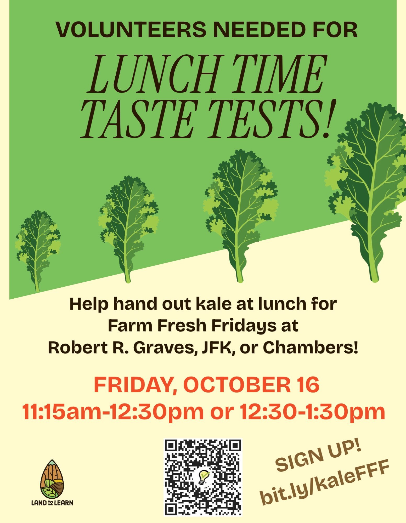 Farm Fresh Fridays in Kingston needs volunteers this Friday! Link in bio to sign up to hand out kale to kids!