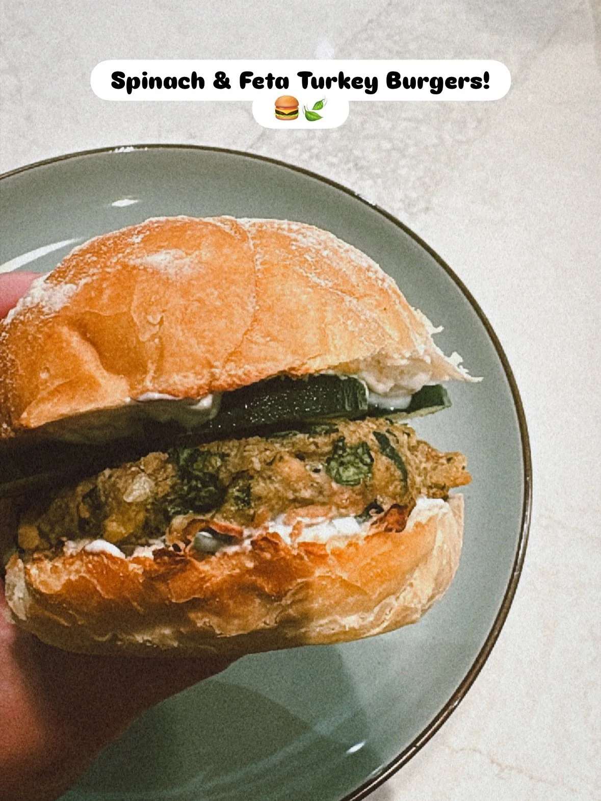 ✨Spinach &amp; Feta Turkey Burgers!✨

Homemade burgers are my latest obsession because they&rsquo;re SO easy to make. Save this recipe for future lunch/dinner ideas 🍔🤠

I like adding tofu because the price of meat has gone wayyyy up lately, so it f