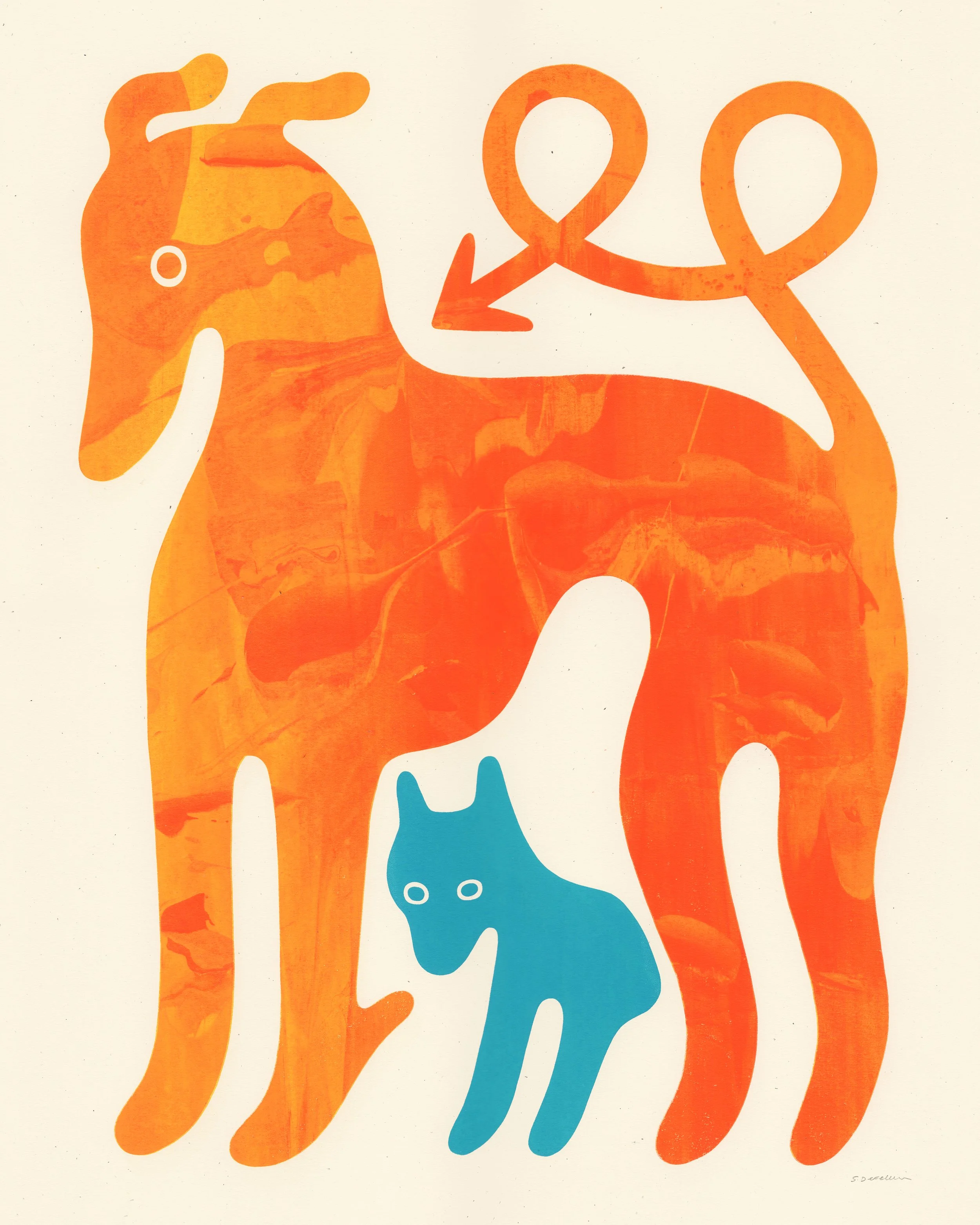 Big Dog Small Dog 16 x 20, 5