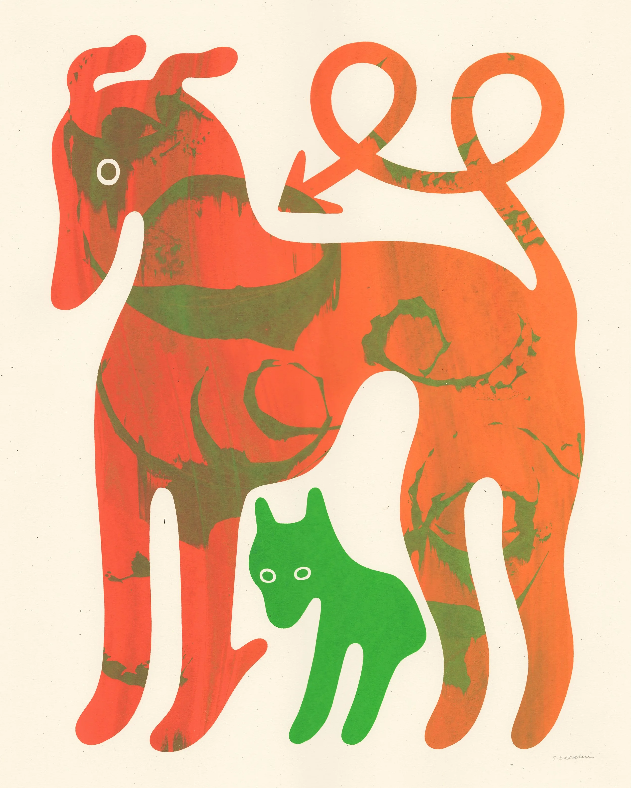 Big Dog Small Dog 16 x 20, 1