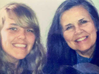 Angela Kender, of St. Louis, Missouri and her mother.