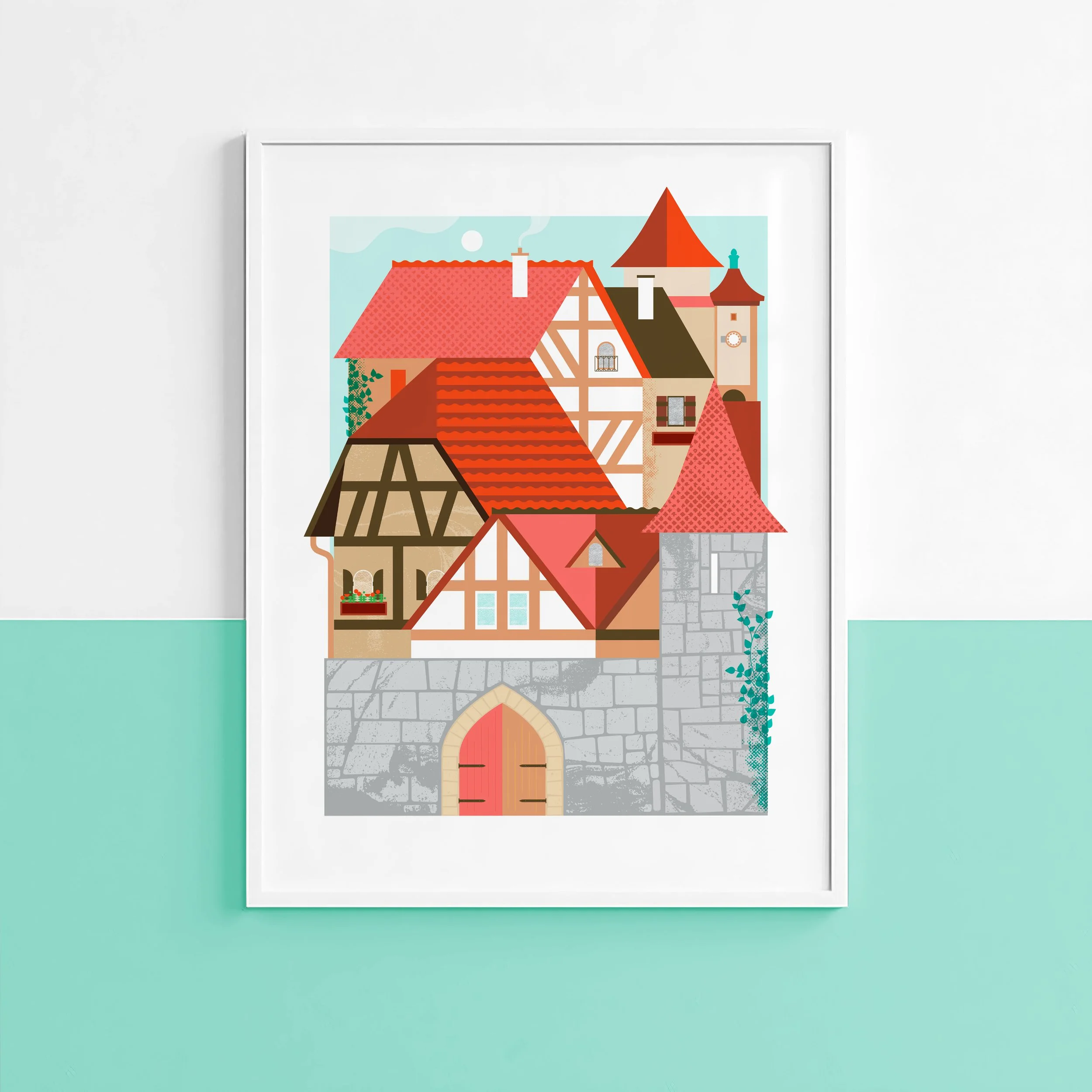 Rothenburg ob der Tauber Unframed Print