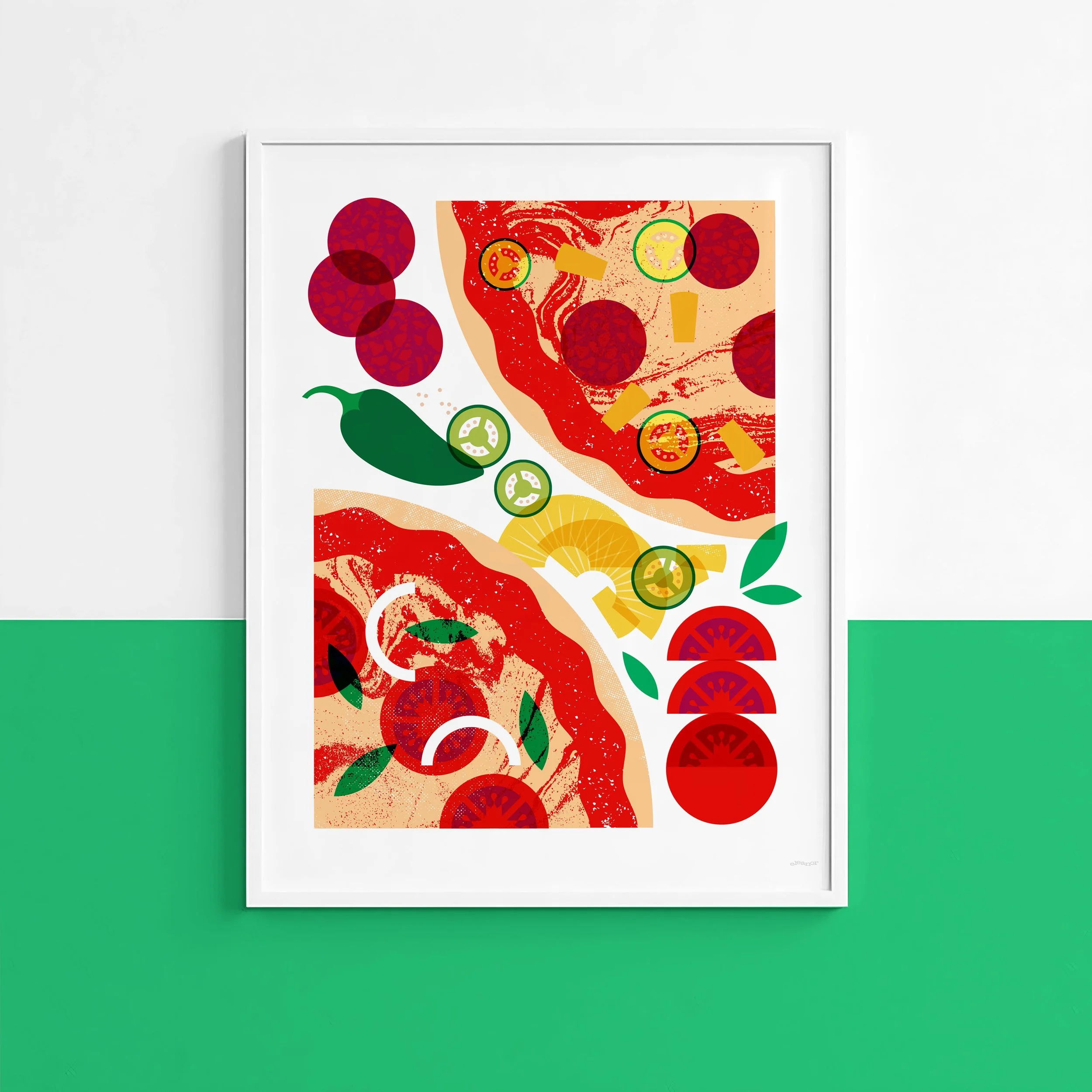 Pizza Unframed Print