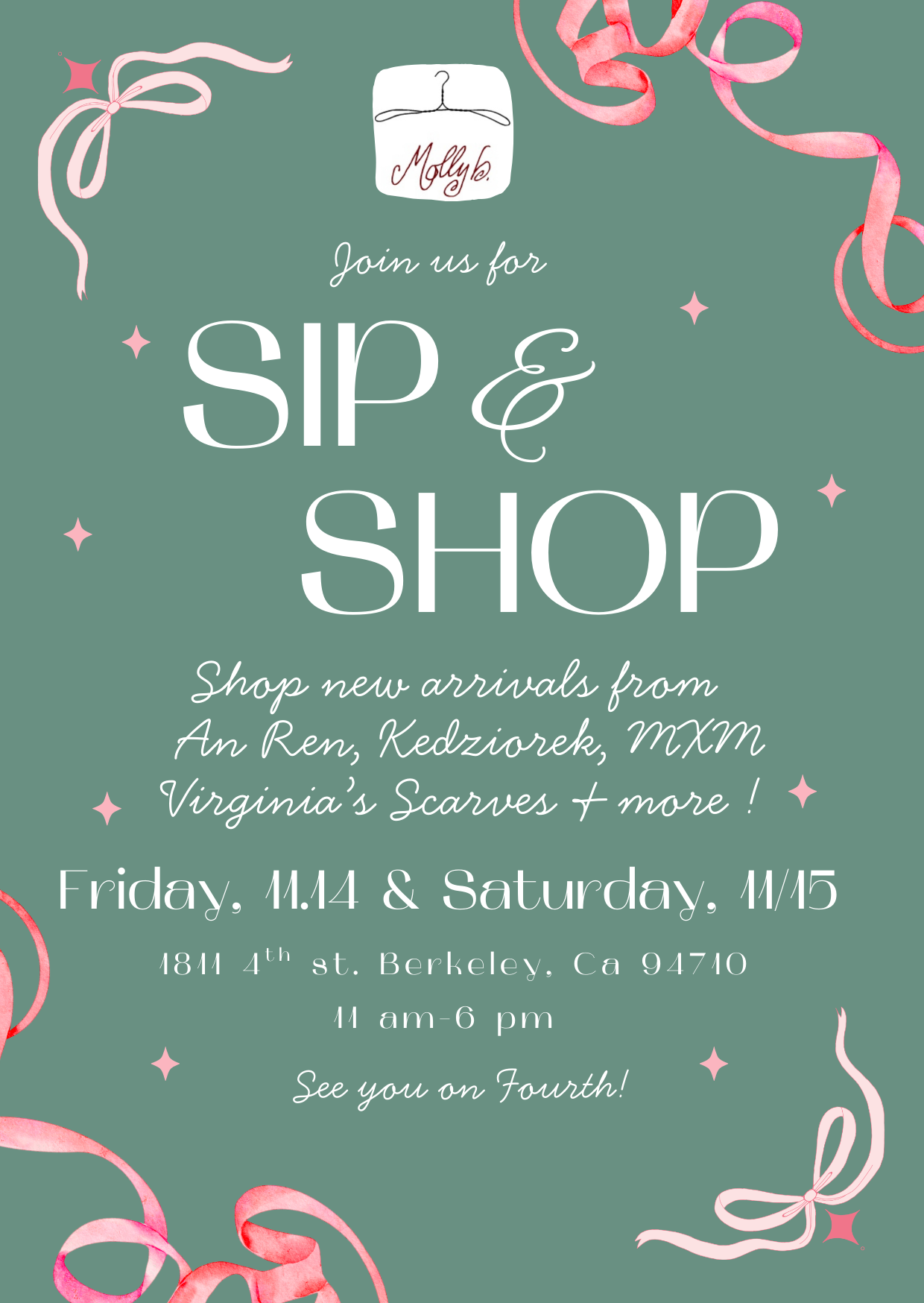 Green And Pink Elegant Illustrative Sip & See Party Virtual Invitation-3.png