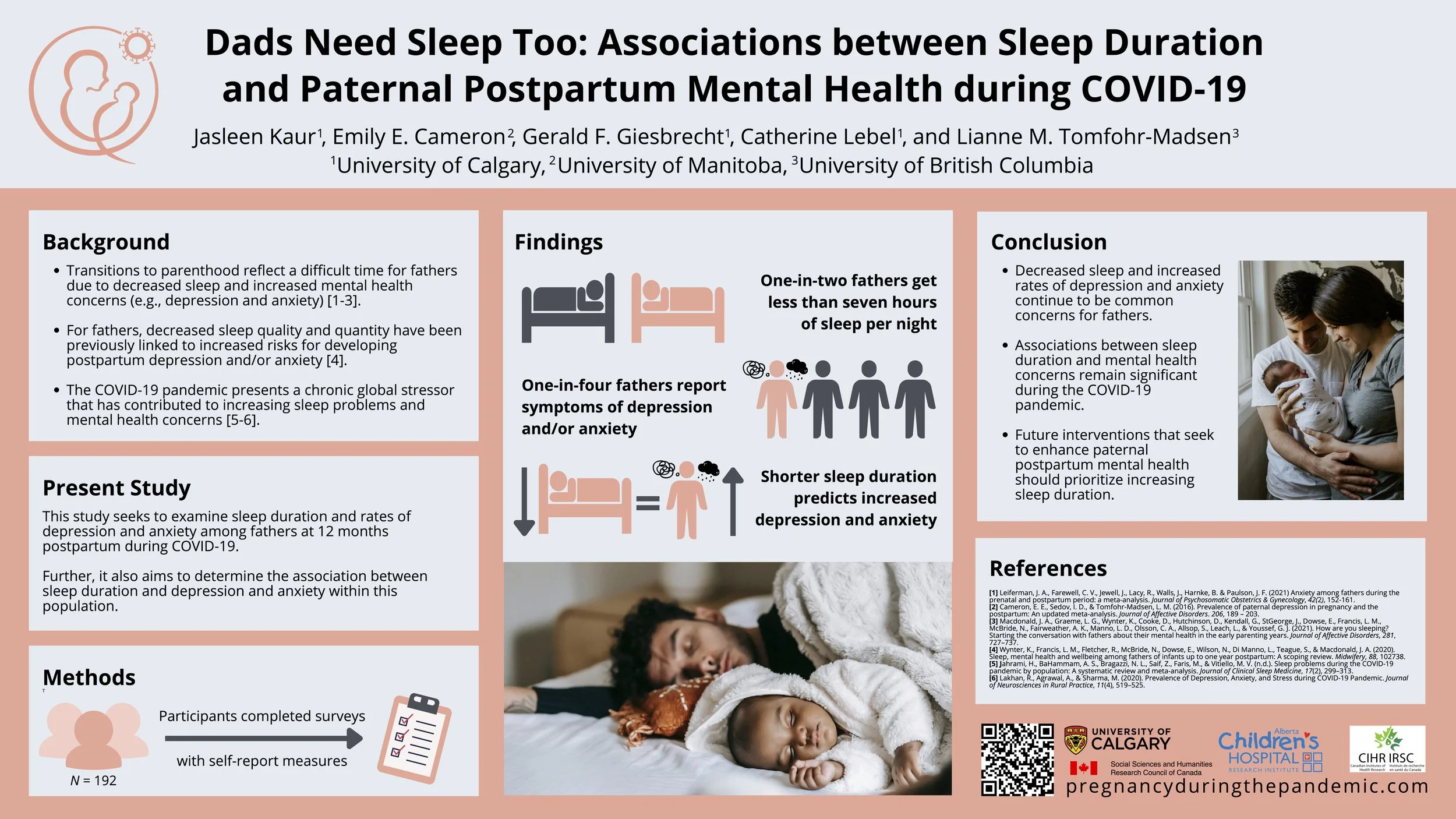 Présenté par Jasleen à l'assemblée générale annuelle et au congrès national 2023 de la Société canadienne de psychologie et à la Réunion nationale de recherche périnatale du Canada.