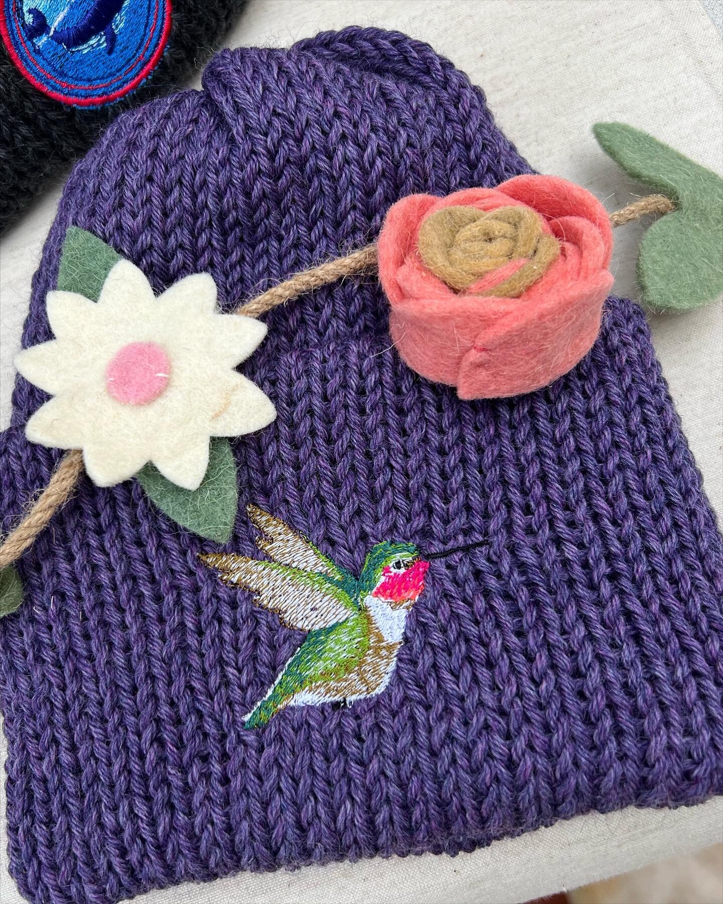 Newly released and just in time for Valentines, our hummingbird beanie! DM us for more details about availability