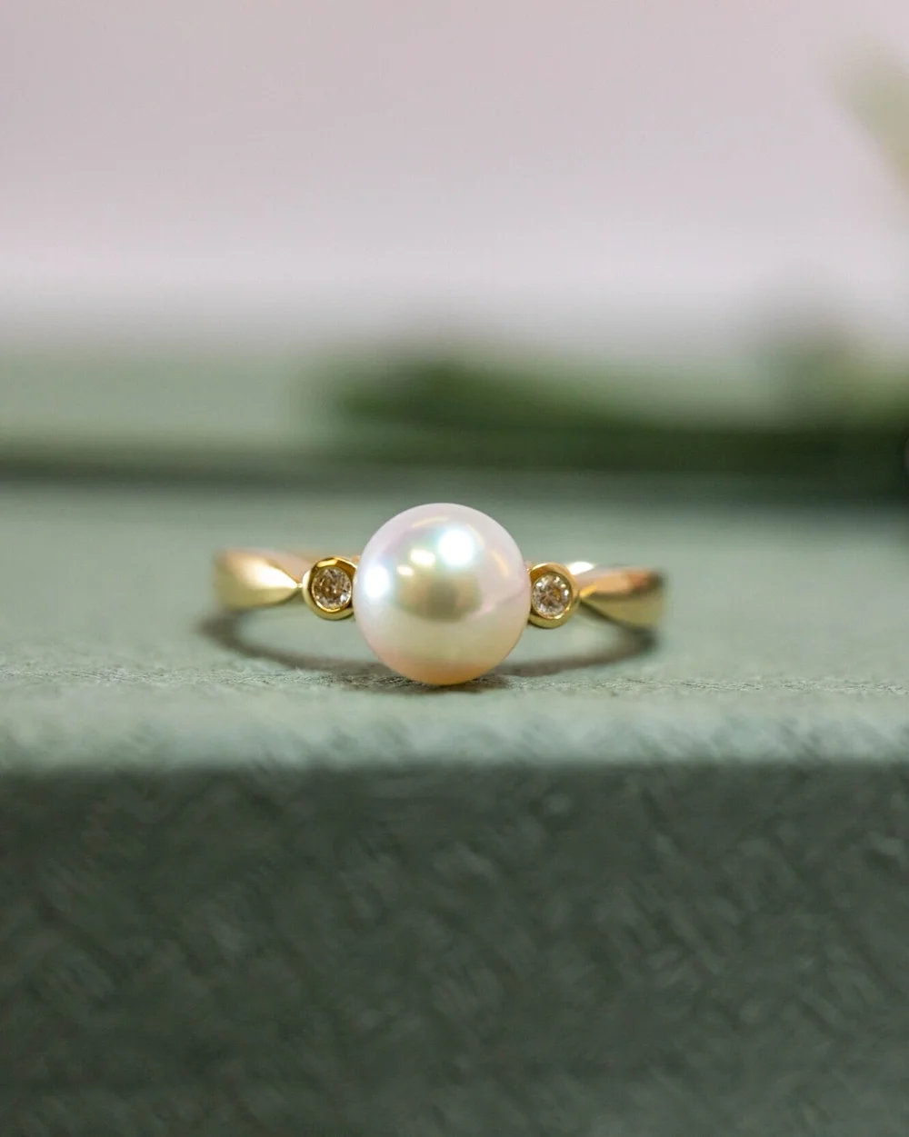 Yellow Gold Pearl Ring — Austen Jewellers Okotoks Jewellery