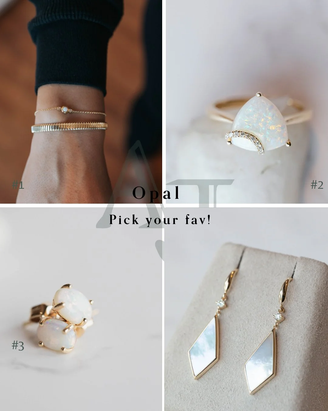 Opal elegance, your way ✨🌈
#1 Sleek bracelet
#2 Modern statement ring
#3 Everyday studs
#4 Chic drop earrings
Which opal piece is calling your name? 👇
#opal #octoberbirthstone #austenjewellers #okotoks #shoplocal #finejewellery #thisorthat
