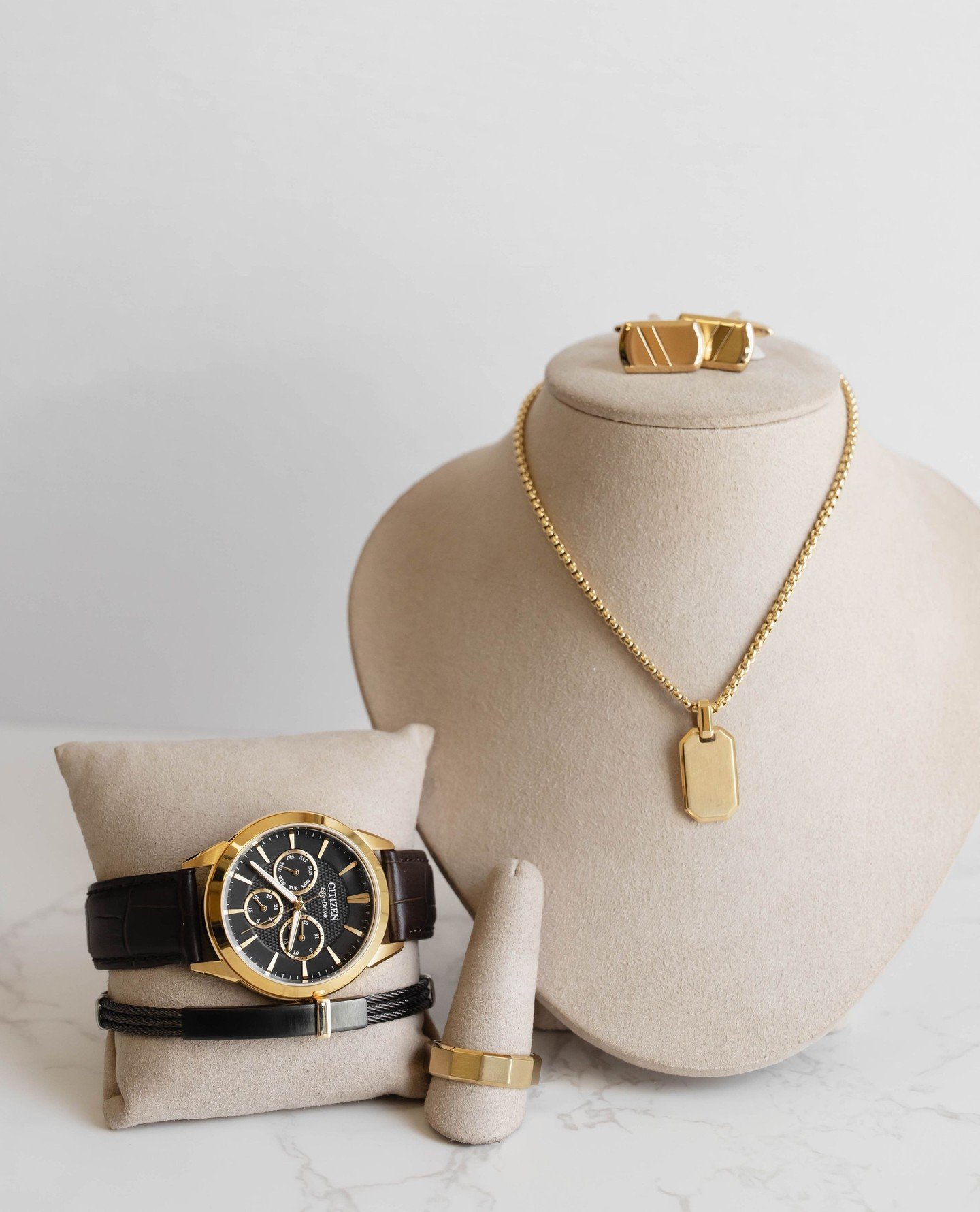 Strong. Stylish. Timeless. ⚡️⁠
Our jewellery sets bring together bold design and everyday wearability &mdash; from sleek chains to classic cufflinks and bracelets. Perfect for elevating their look, whether it&rsquo;s day-to-day style or a special occ