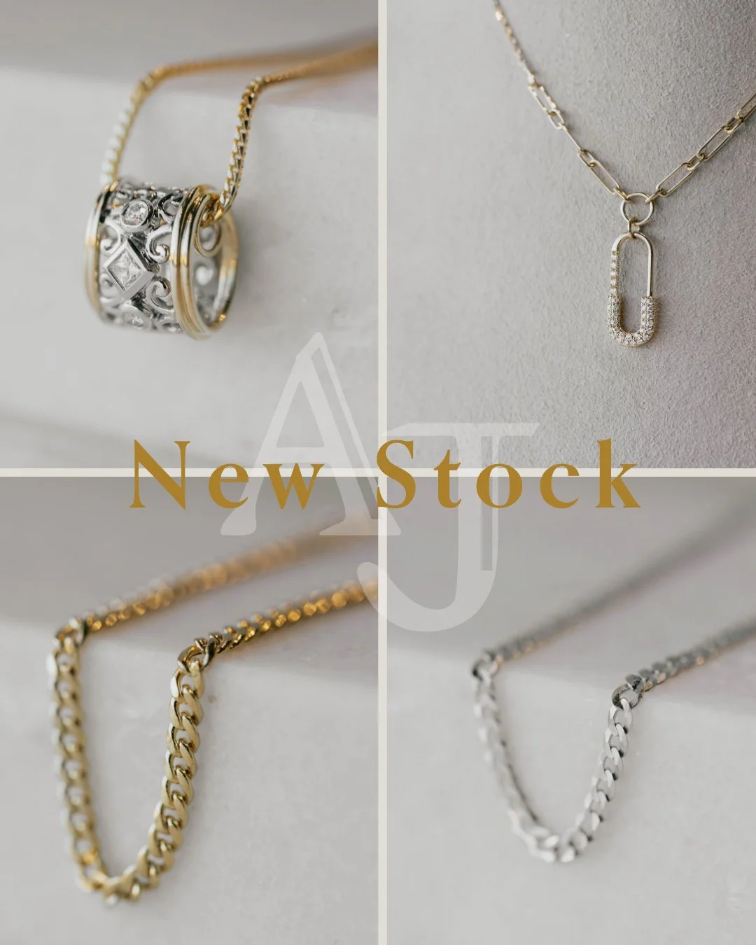 New Stock ✨⁠
Fresh chains, statement pendants, and mixed-metal sparkle just arrived.⁠
Which style are you adding to your wish list?⁠
⁠
#shoplocalokotoks #austenjewellers #newarrivals