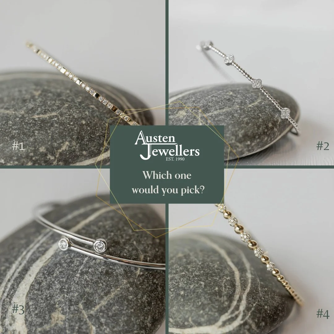 This or that?⁠
✨ sleek and minimal⁠
✨ bold and textured⁠
Tell us which bangle you&rsquo;re choosing 👀