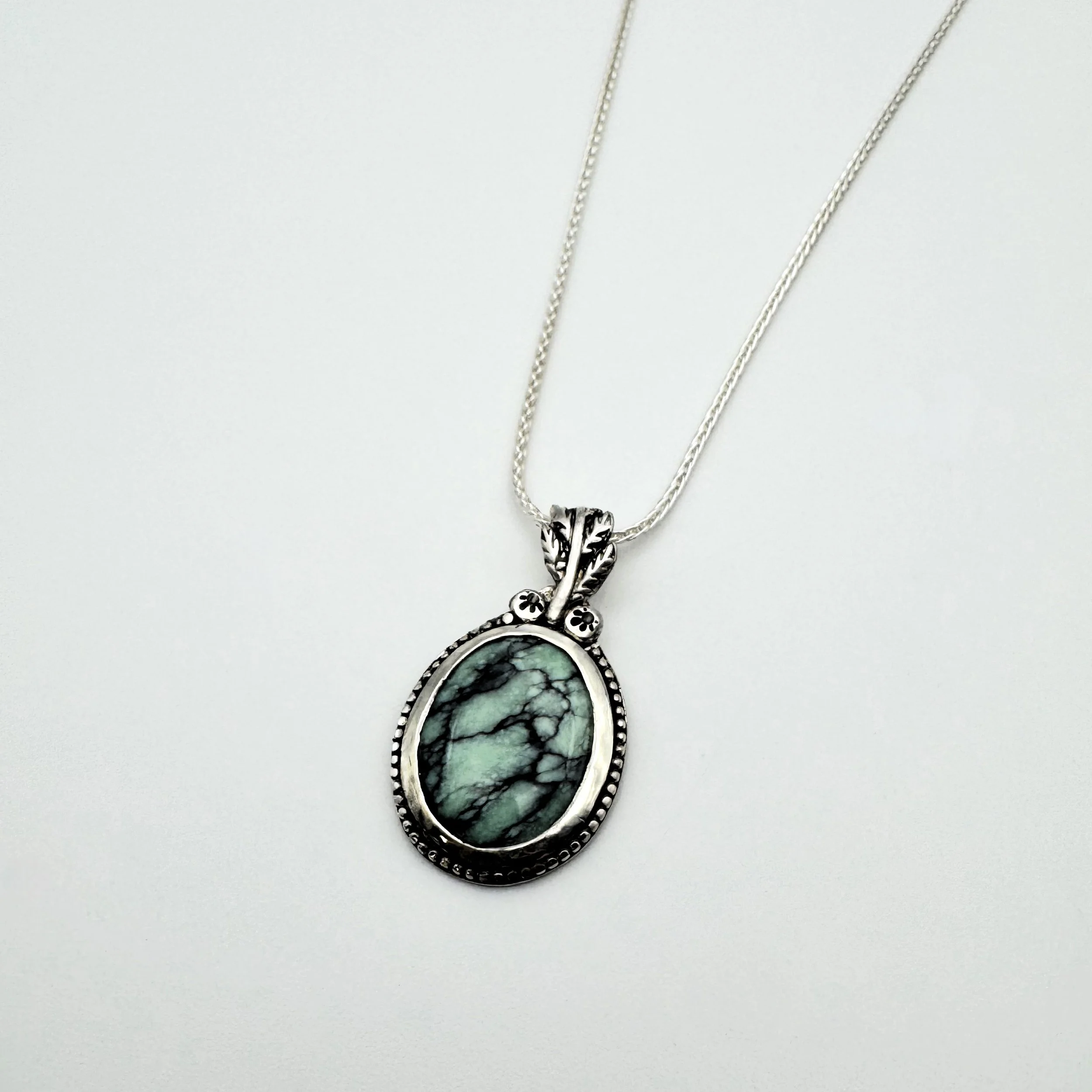 Variscite oval pendant