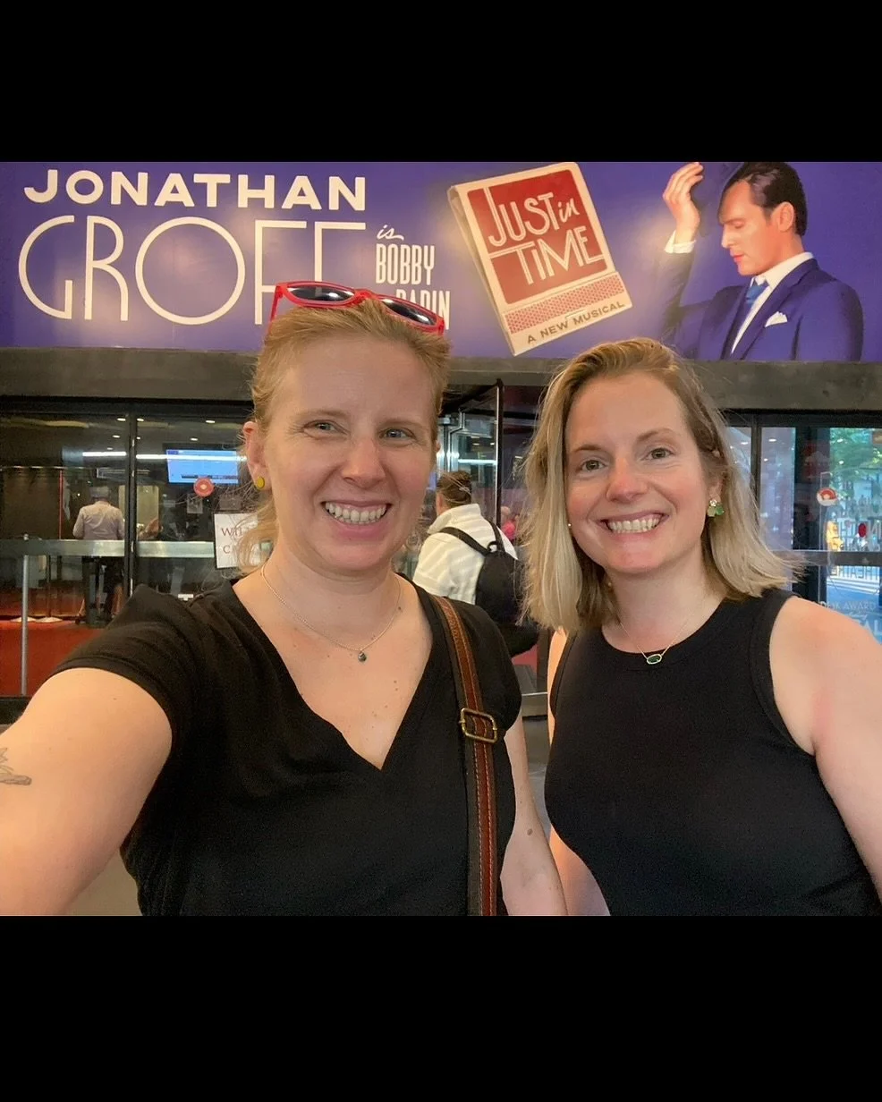 June was hot, but we had much to be grateful for 😎 Besides our trip to Maine (previous posts):

🎭 Stayc and I saw the amazing Jonathan Groff and Gracie Lawrence in @justintimebway (videos at end)

📚I helped Hallee with a fun local school visit and