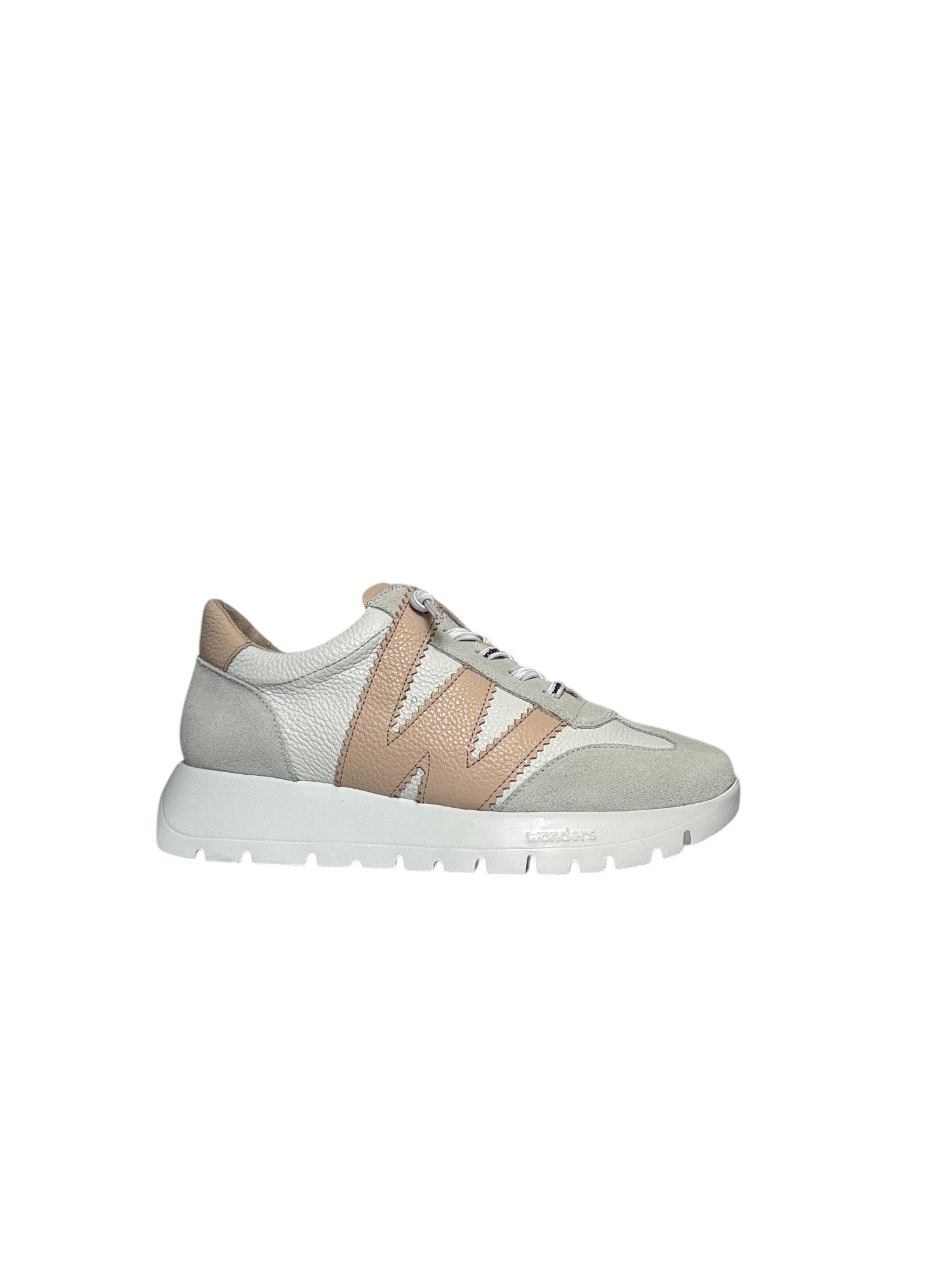 Wonders A-2476 Blanc & Rose Cuir